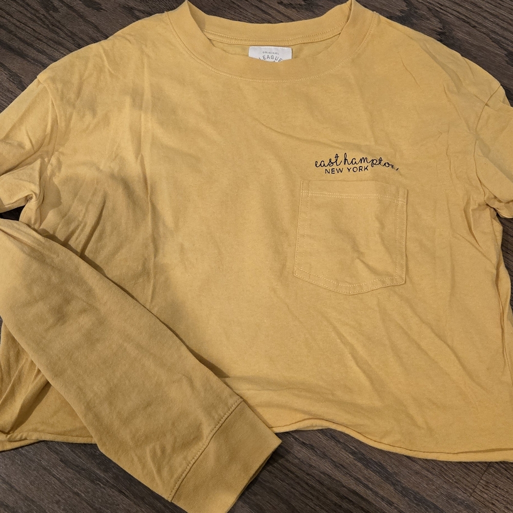 League Mustard Long Sleeve Tee
